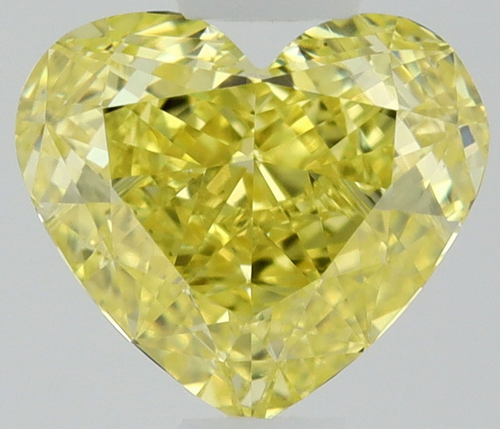 0.5 carat Fancy Intense Yellow-VS2 Natūralus Heart Deimantas (1)