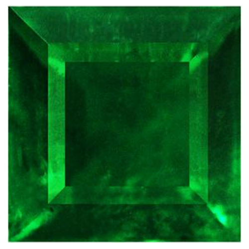 0.69 carat GREEN Square Smaragdas (1)