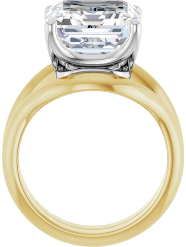 Sužadėtuvių Žiedas „Solitaire Crown-Inspired“ 14k yellow/white gold Emerald 13mm x 11mm (7)