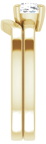 Sužadėtuvių Žiedas „Claw-Prong Solitaire“ 14k yellow gold Cushion 5mm (9)