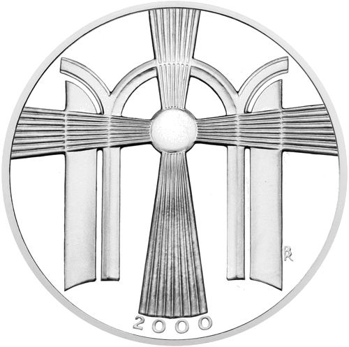 2000 Jaunais Tūkstošgades Lietuva 50 litu sudraba monēta PF 69 ULTRA CAMEO (3)
