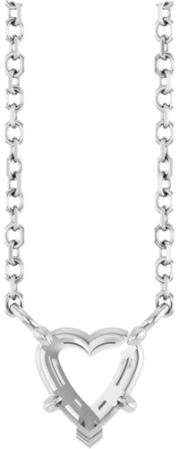 Pakabukas „Heart Solitaire“ 925 Sidabro Heart Shape 5.5mm (1)