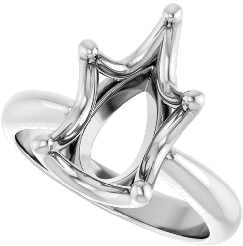 Sužadėtuvių Žiedas „Solitaire Crown-Inspired“ 14k white gold Pear 14mm x 9mm (5)