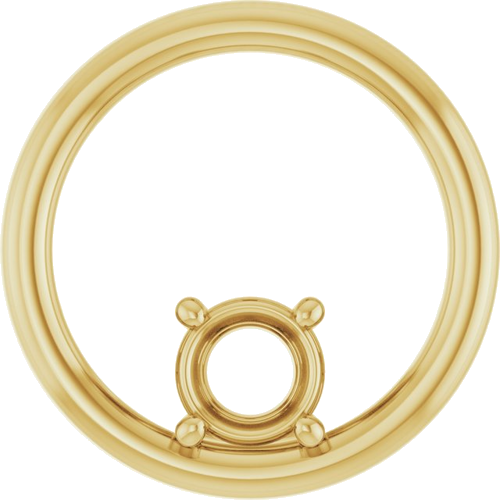 Pakabukas „Solitaire Circle“ 10k yellow gold Round 5.2mm (1)