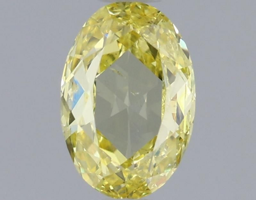 0.61 carat Fancy Intense  Yellow-SI2 Natūralus Oval Deimantas (1)