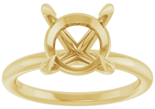 Sužadėtuvių Žiedas „Claw-Prong Solitaire“ 10k yellow gold Round 10mm (3)