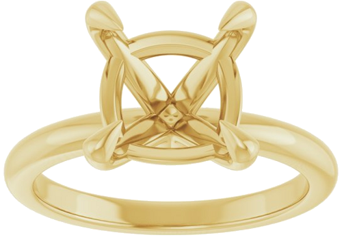 Sužadėtuvių Žiedas „Solitaire“ 14k yellow gold Cushion 9mm (3)