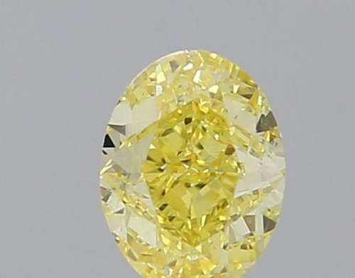 0.31 carat Fancy Vivid Yellow-VS2 Natūralus Oval Deimantas (1)