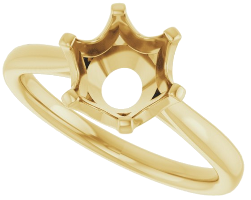 Sužadėtuvių Žiedas „Solitaire“ 14k yellow gold Round 8.2mm (5)