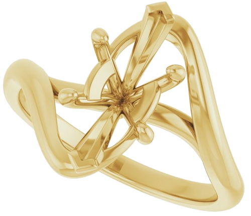 Sužadėtuvių Žiedas „Bypass“ 14k yellow gold Marquise 12mm x 6mm (5)