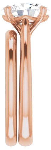 Sužadėtuvių Žiedas „Solitaire“ 585 Rožinis Aukso Oval 9mm x 7mm (9)