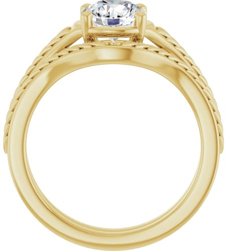 Sužadėtuvių Žiedas „Solitaire“ 14k yellow gold Round 6.5mm (7)
