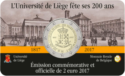 2017 Belgium Liège University 200 years 2 euro coin (1)