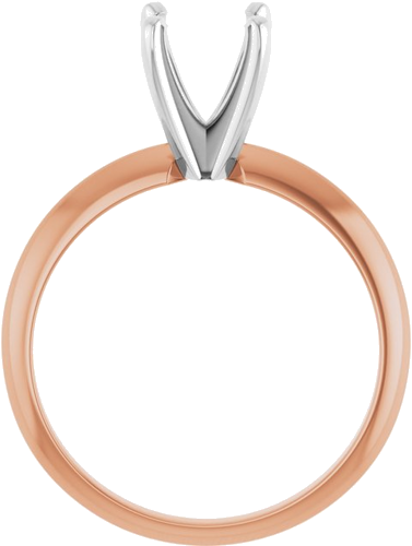 Sužadėtuvių Žiedas „Light Solitaire“ 585 Baltojo Ir Rožinis Aukso Round 6.6mm x 7.2mm (2)