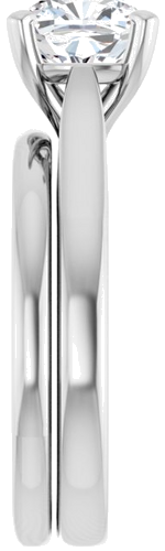 Sužadėtuvių Žiedas „Solitaire“ 585 Baltojo Aukso Cushion 7mm (9)