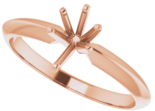 Sužadėtuvių Žiedas „Lightweight Solitaire“ 14k rose gold Pear 7mm x 4.5mm (5)
