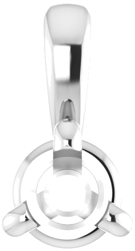 Pakabukas „Solitaire“ 585 Baltojo Aukso Round 2.5mm (1)