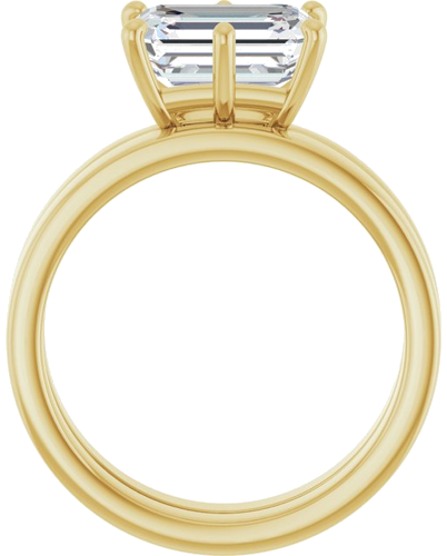 Sužadėtuvių Žiedas „Solitaire“ 14k yellow gold Emerald 9mm x 7mm (7)
