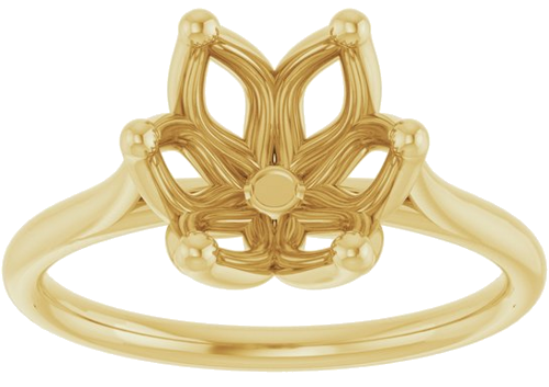 Sužadėtuvių Žiedas „Cathedral-Style Solitaire“ 14k yellow gold Cushion 8mm (3)