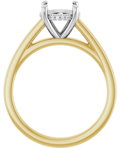 Sužadėtuvių Žiedas „Hidden Halo-Style“ 14k yellow/white gold Round 7.4mm (2)