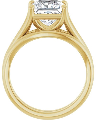 Sužadėtuvių Žiedas „Solitaire“ 10k yellow gold Square 7.5mm (7)