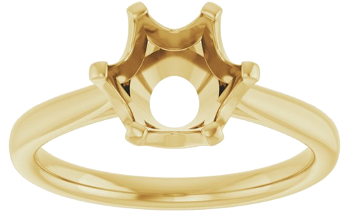 Sužadėtuvių Žiedas „Solitaire“ 14k yellow gold Round 8.2mm (3)