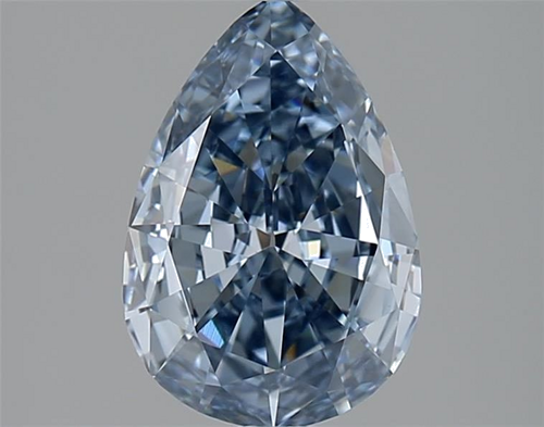 1.24 carat Fancy Vivid Blue-VVS1 Natūralus Pear Deimantas (1)