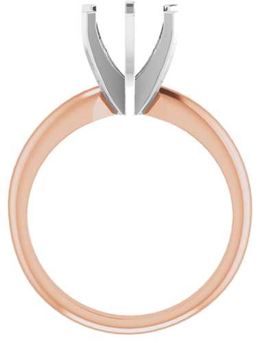 Sužadėtuvių Žiedas „Light Solitaire“ 585 Baltojo Ir Rožinis Aukso Round 7.3mm x 7.7mm (2)