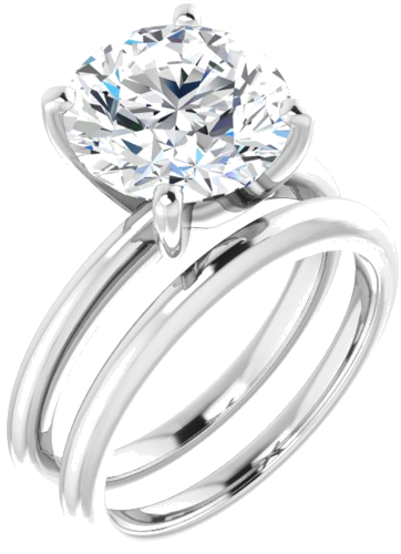 Sužadėtuvių Žiedas „Solitaire“ 950 Platinos Round 10mm (6)