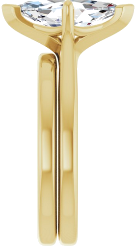 Sužadėtuvių Žiedas „Solitaire“ 14k yellow gold Marquise 12.5mm x 6.5mm (9)