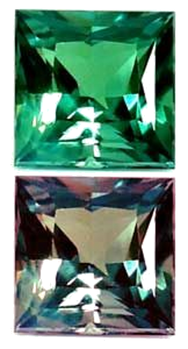 0.11 carat GREEN Square Alexandrite (1)
