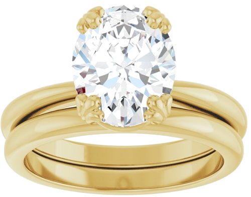 Sužadėtuvių Žiedas „Solitaire“ 14k yellow gold Oval 10mm x 8mm (8)