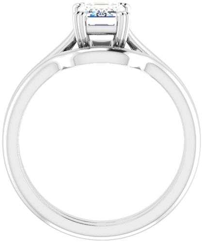 Sužadėtuvių Žiedas „Double Claw-Prong Solitaire“ 950 Platinos Emerald 7mm x 5mm (7)