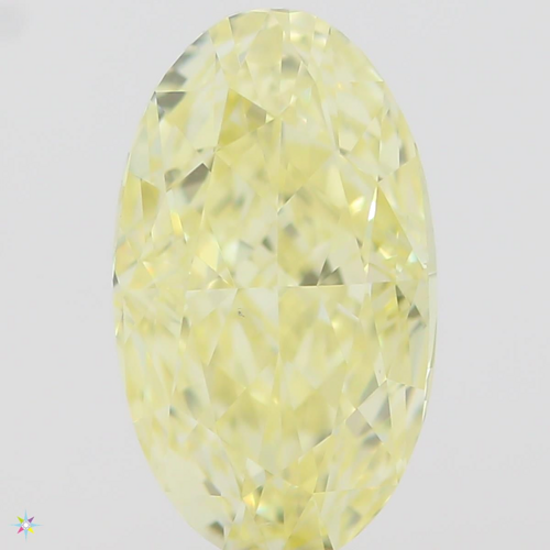 0.69 carat Fancy  Yellow-VS2 Natūralus Oval Deimantas (1)