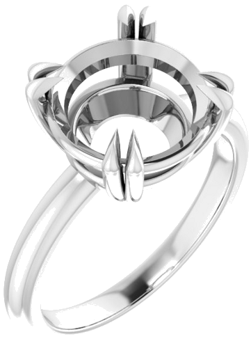 Sužadėtuvių Žiedas „Double Claw-Prong Solitaire“ 950 Platinos Round 11mm (1)