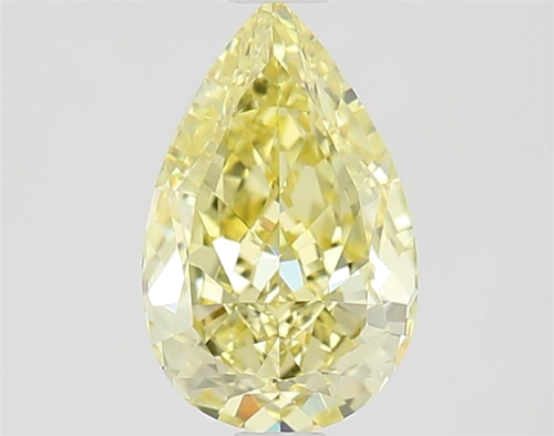 1.02 carat Fancy Yellow-VS2 Natūralus Pear Deimantas (1)