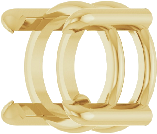 Pakabukas „Solitaire Slide“ 18k yellow gold Round 6.5mm (2)