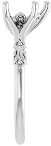 Sužadėtuvių Žiedas „Solitaire Sculptural“ 10k white gold Pear 8mm x 6mm (4)