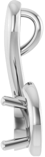 Pakabukas „Freeform“ 14k white gold Round 7mm (3)