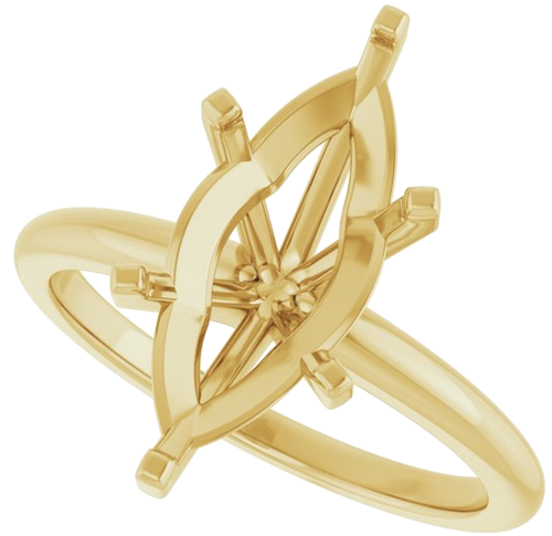 Sužadėtuvių Žiedas 14k yellow gold Marquise 15mm x 7mm (5)