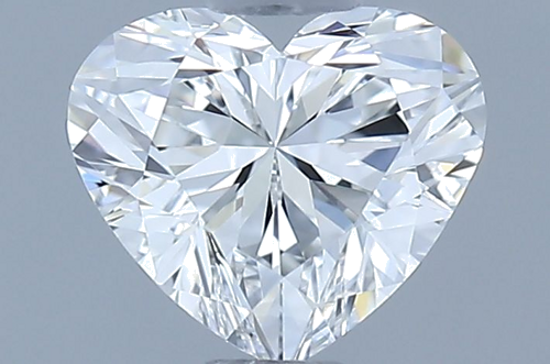 0.53 carat F-VVS1 Natūralus Heart Deimantas (1)