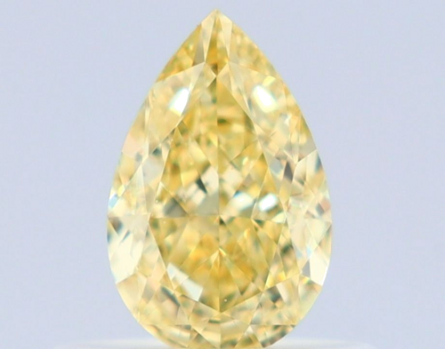 0.54 carat Fancy Yellow-VS1 Natūralus Pear Deimantas (1)