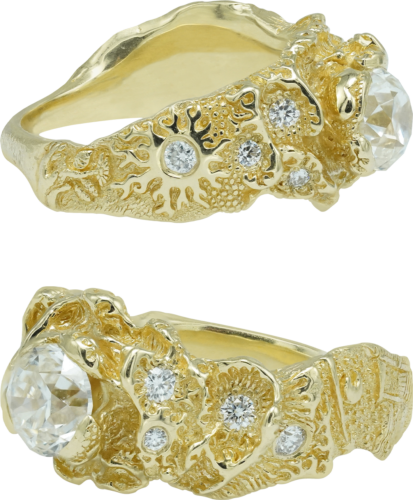 Златен пръстен с диаманти (4)