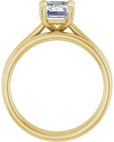 Sužadėtuvių Žiedas „Claw-Prong Solitaire“ 18k yellow gold Emerald 8mm x 6mm (7)