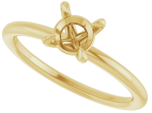 Sužadėtuvių Žiedas „Claw-Prong Solitaire“ 14k yellow gold Round 5.8mm (5)