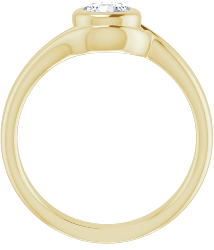 Sužadėtuvių Žiedas „Bezel-Set Solitaire“ 14k yellow gold Round 5.8mm (7)