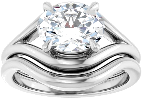 Sužadėtuvių Žiedas „Claw-Prong Solitaire“ 14k white gold Oval 9mm x 7mm (8)