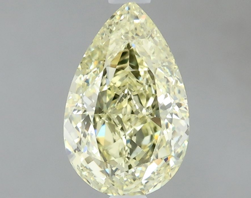 1.01 carat Fancy Light Yellow-VVS1 Natūralus Pear Deimantas (1)