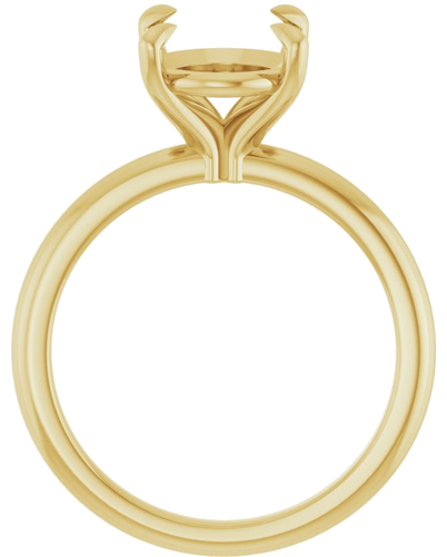 Sužadėtuvių Žiedas 585 Geltonojo Aukso Oval 11mm x 9mm (2)