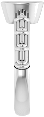 Sužadėtuvių Žiedas „Solitaire“ 585 Baltojo Aukso Oval 8mm x 6mm (4)